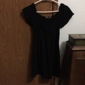 Black Charlotte Russe Shirt With Bunched Front Detail Size Unknown
